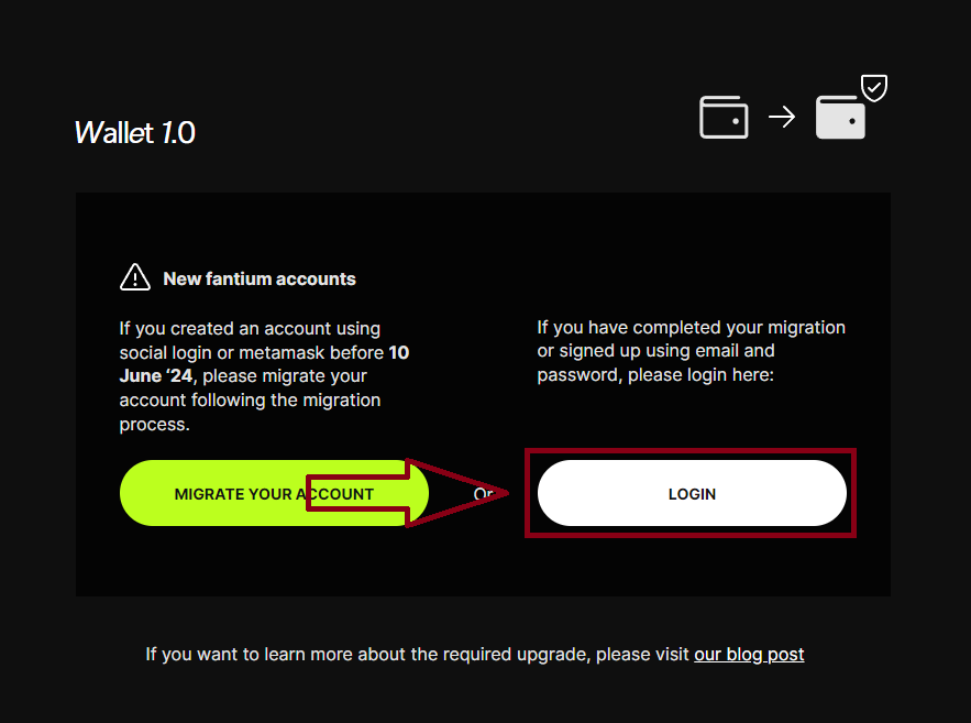 Step 1.2: Click on “Login”