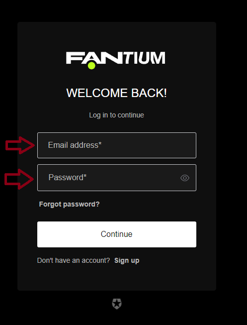 Step 1.3: Login with your Credentials